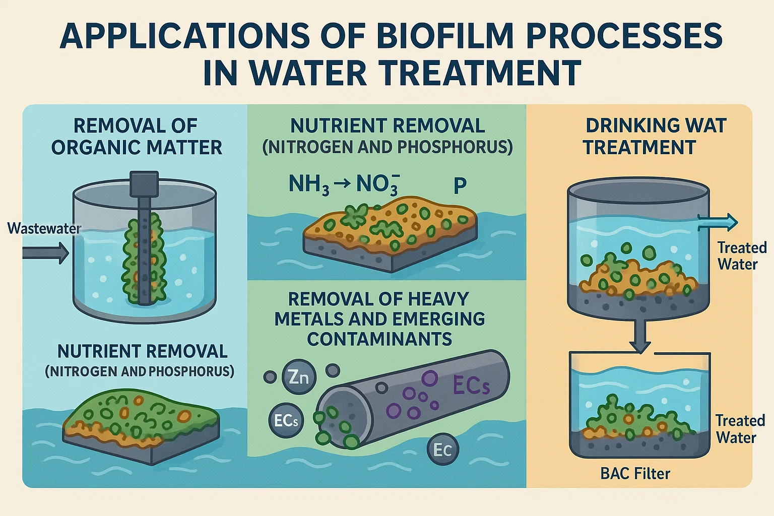 Applications of Biofilm Processes in Water Treatment